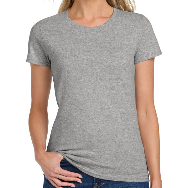 SMITH BLOCK GREY/WHITE LADIES TEE Thumbnail